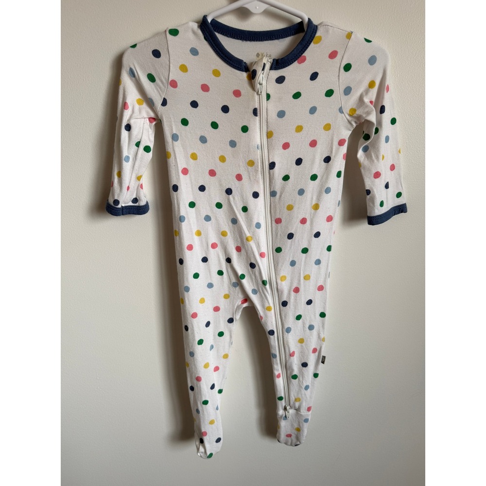 Kyte Baby Bamboo Footie Sleeper Multi Color Polka Dot 3-6 Months